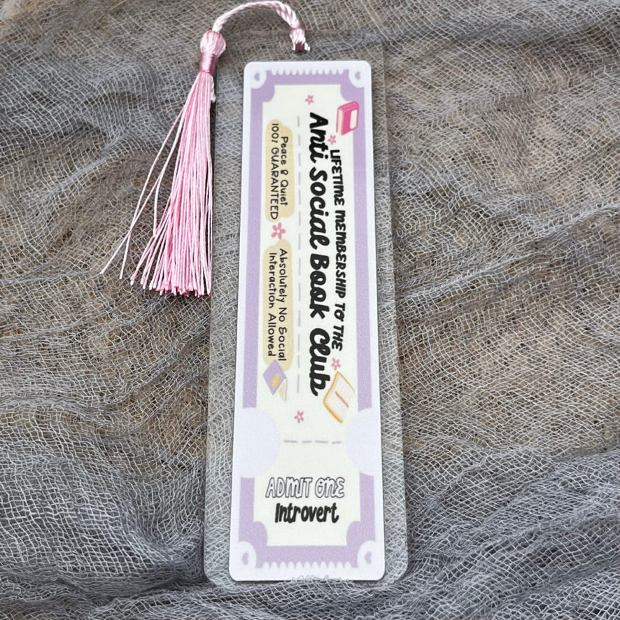 Lifetime Member: Antisocial Book Club Bookmark