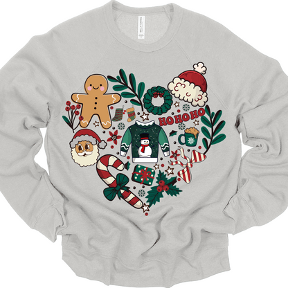 Retro Christmas Heart | Tee & Crew