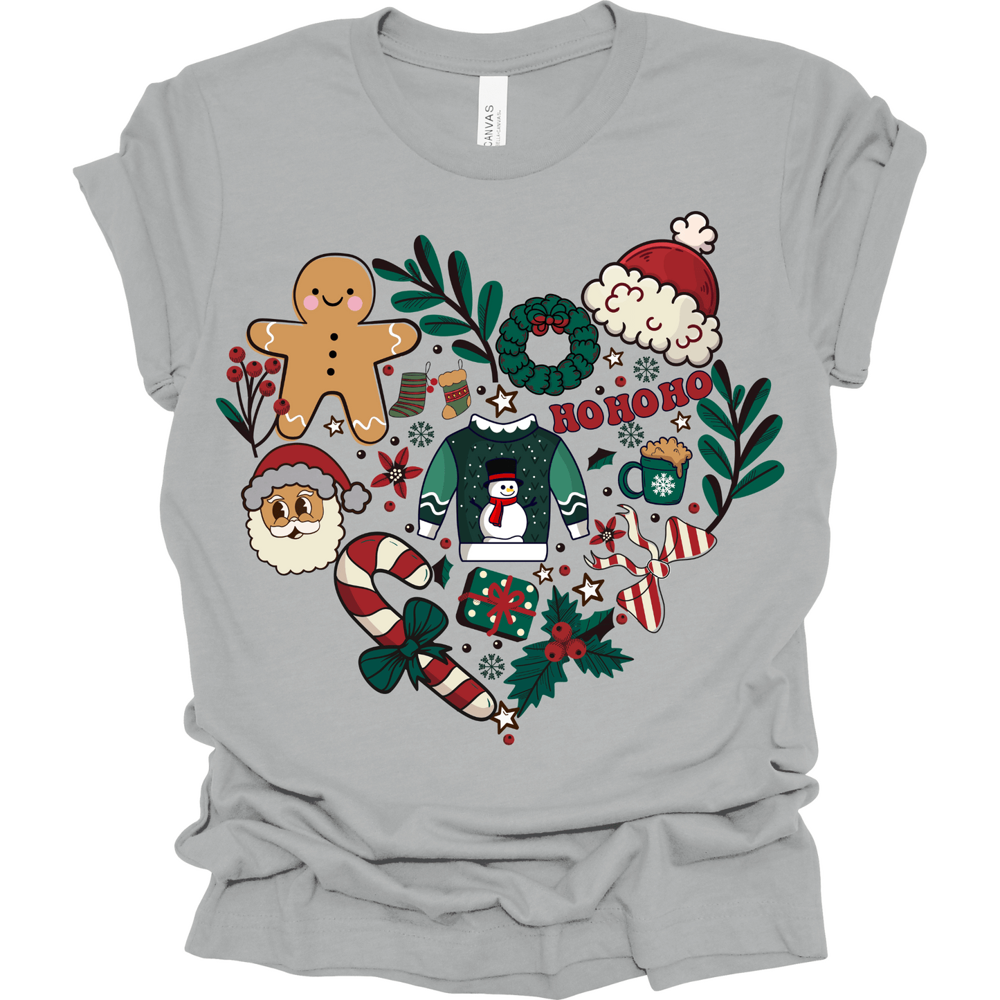 Retro Christmas Heart | Tee & Crew