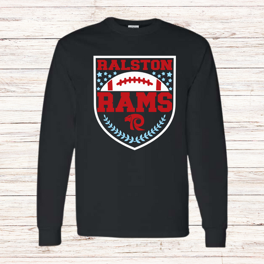 Ralston Rams Football - Adult Unisex Cotton Long Sleeve T-Shirt