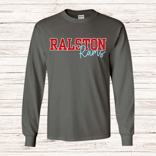 Ralston Rams - Adult Unisex Cotton Long Sleeve T-Shirt