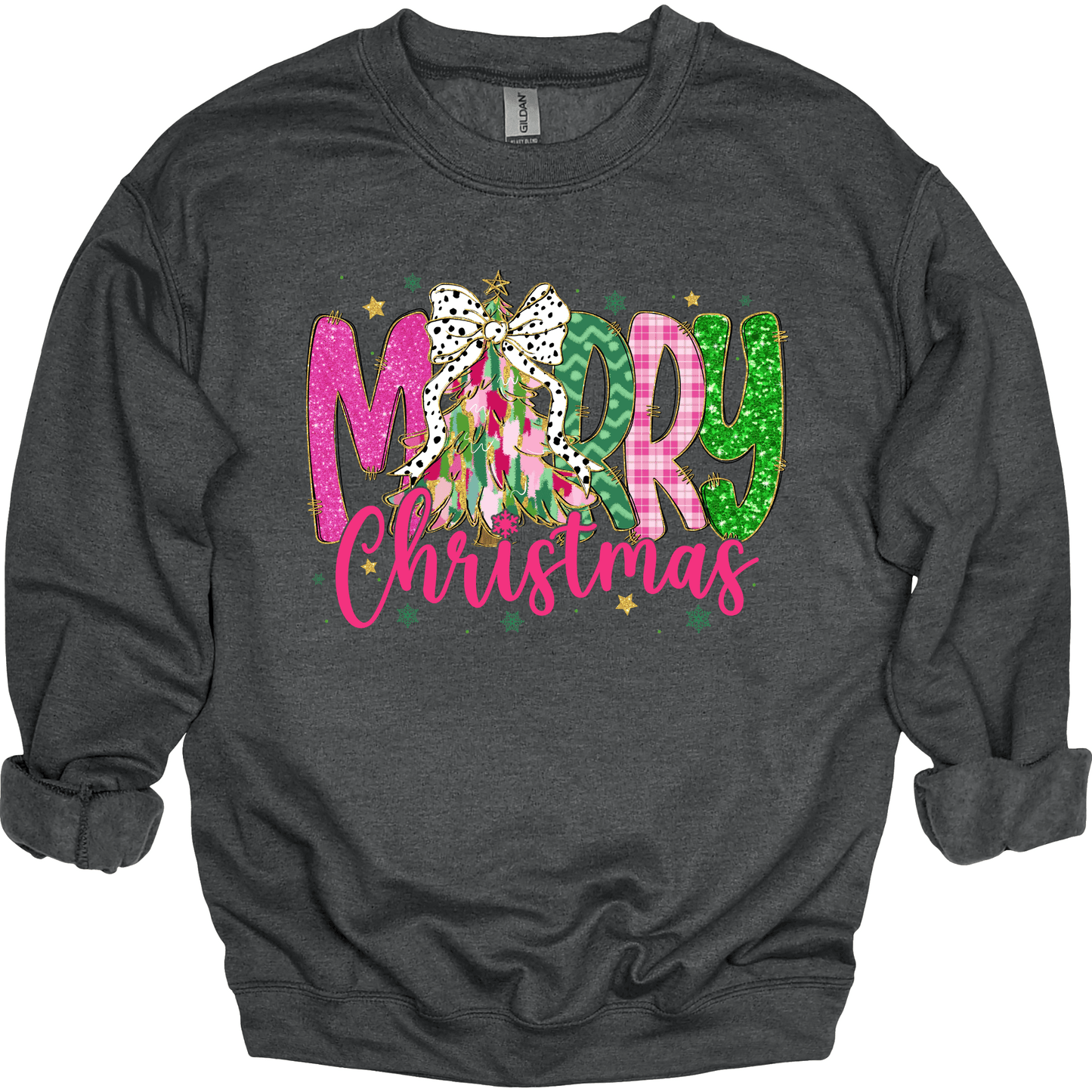 Merry Christmas (Faux Glitter) | Tee & Crew