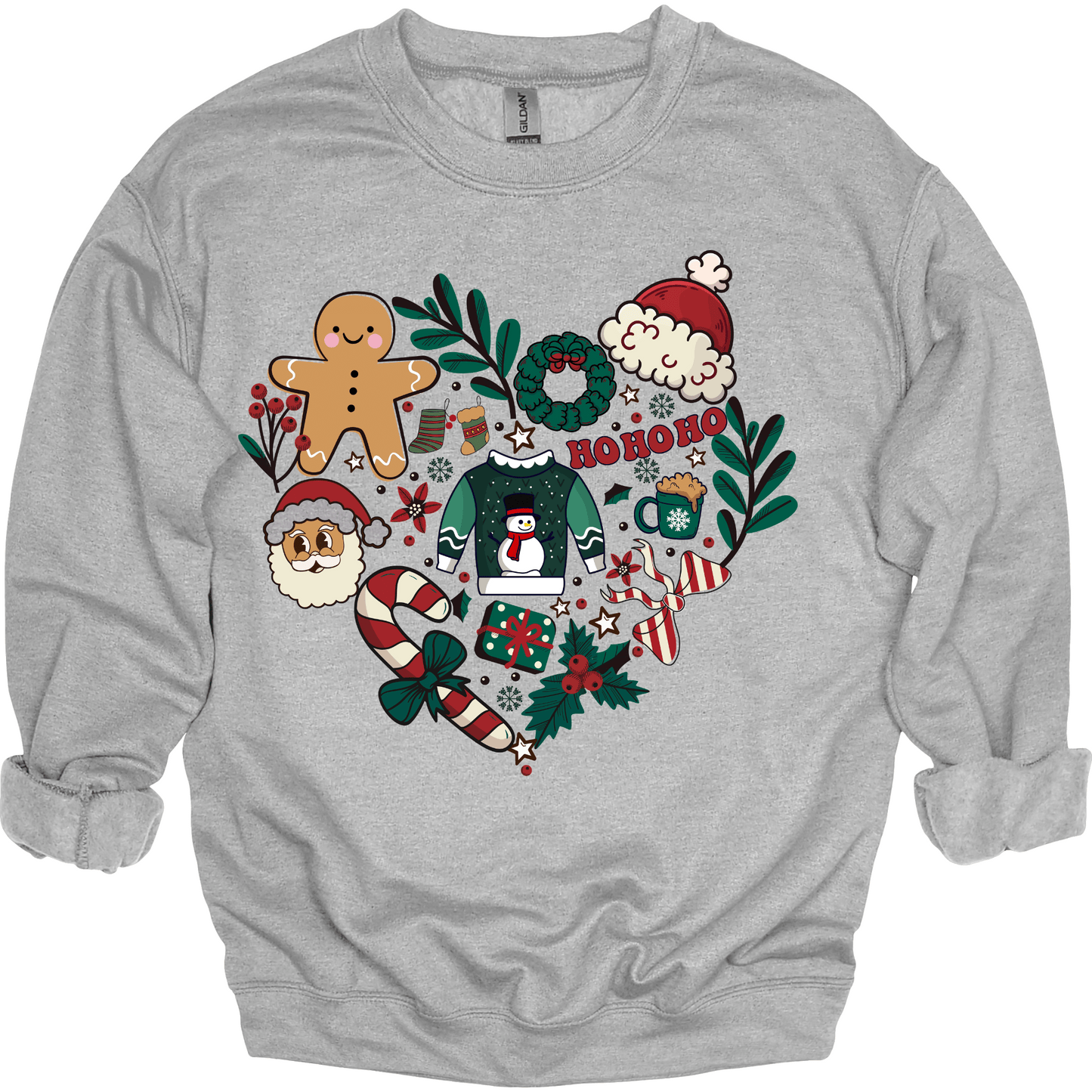 Retro Christmas Heart | Tee & Crew