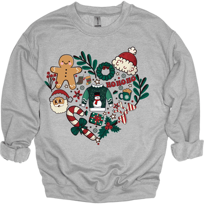 Retro Christmas Heart | Tee & Crew