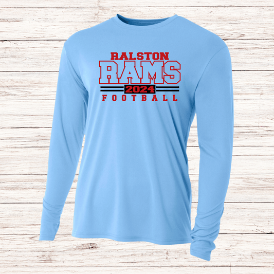 Ralston Rams Football - Adult Unisex Dri-Fit Long Sleeve T-Shirt