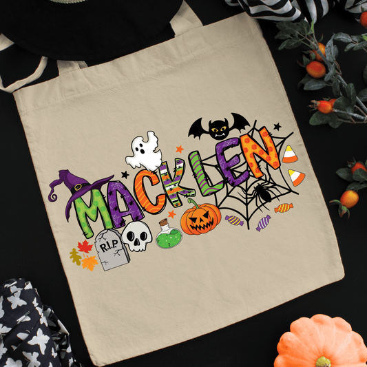 Personalized Halloween Tote Bag