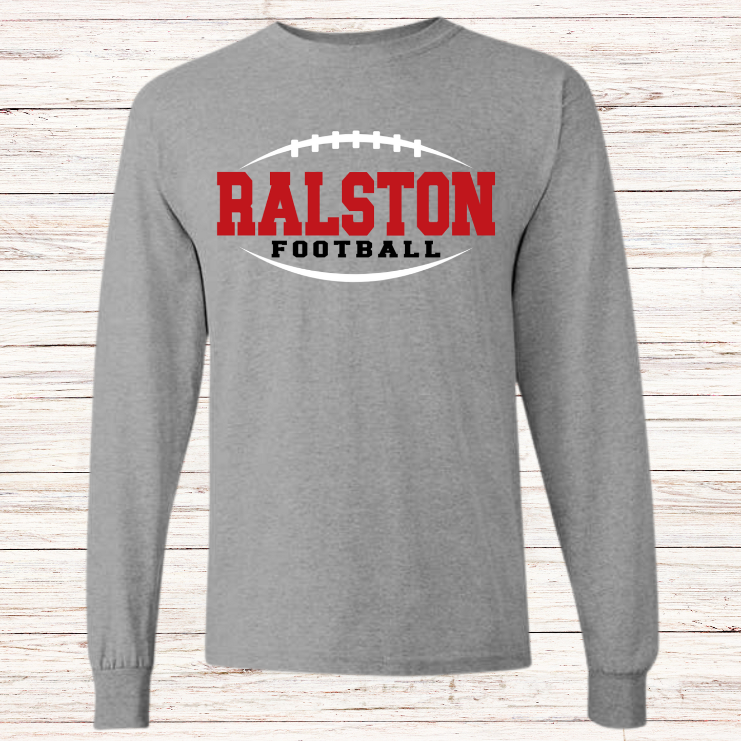 Ralston Rams Football - Adult Unisex Cotton Long Sleeve T-Shirt