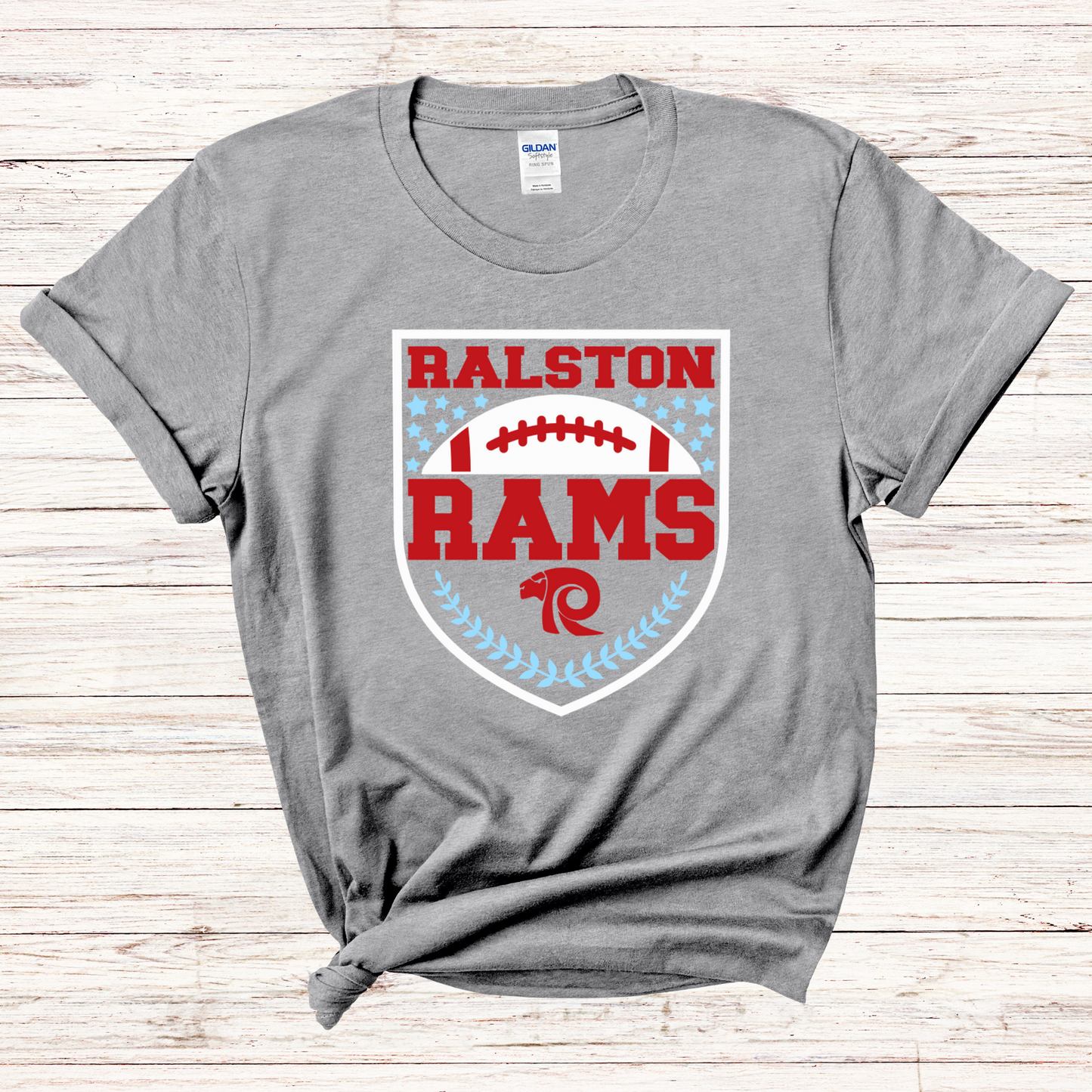 Ralston Rams Football - Youth Cotton T-Shirt