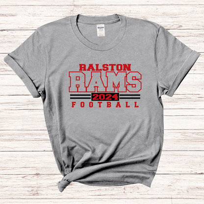 Ralston Rams Football - Adult Unisex Cotton T-Shirt