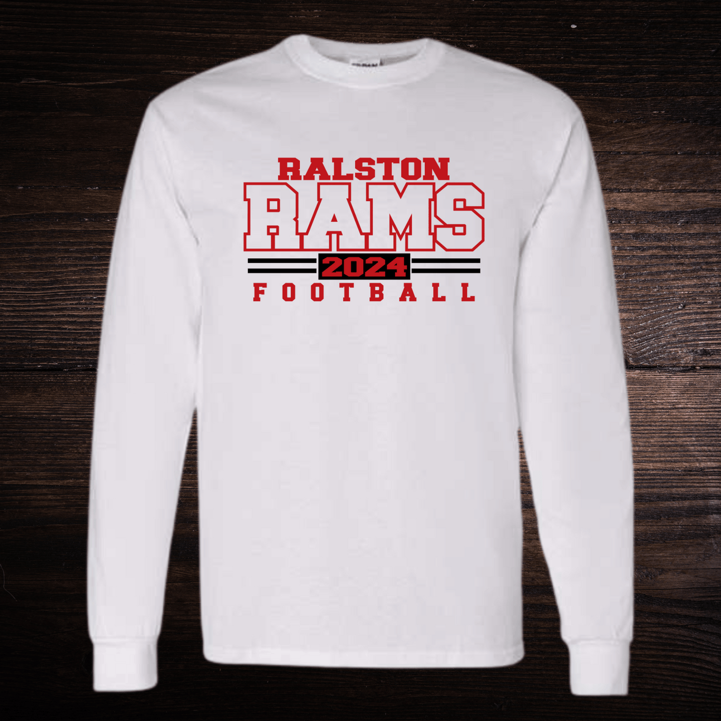 Ralston Rams Football - Adult Unisex Cotton Long Sleeve T-Shirt